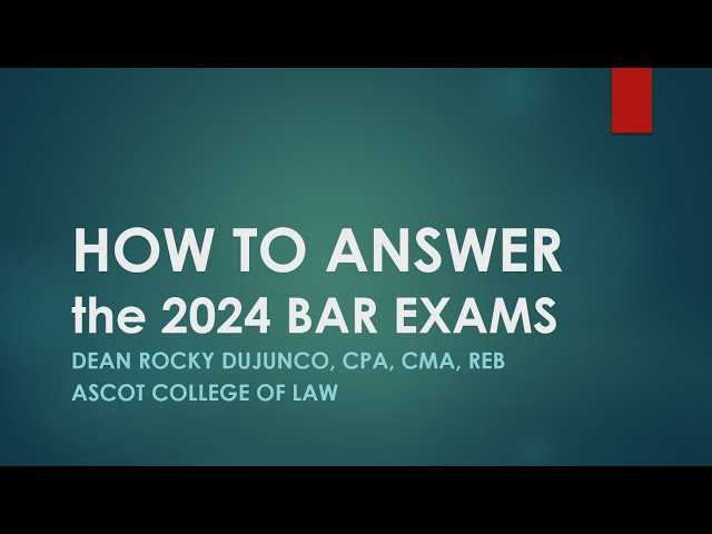 bar exams questions and answers