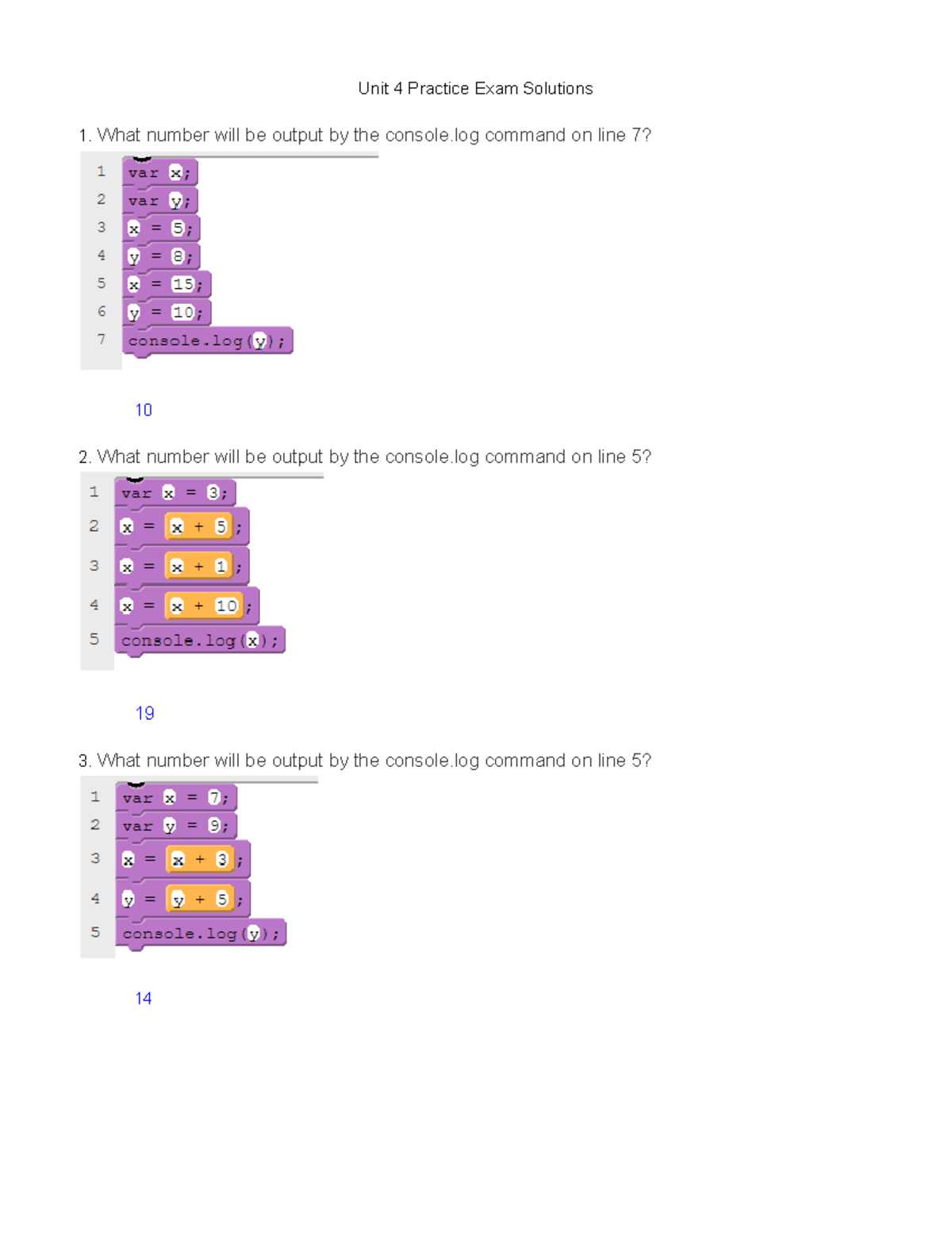 ap csp unit 7 test answers