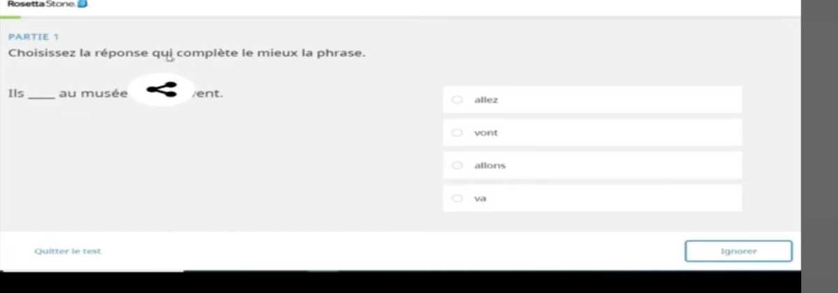 rosetta stone test answers