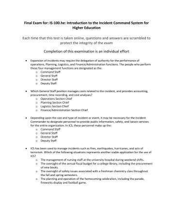 ics 100 b exam answers