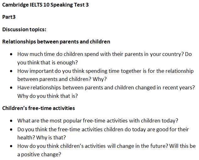 ielts speaking test answers