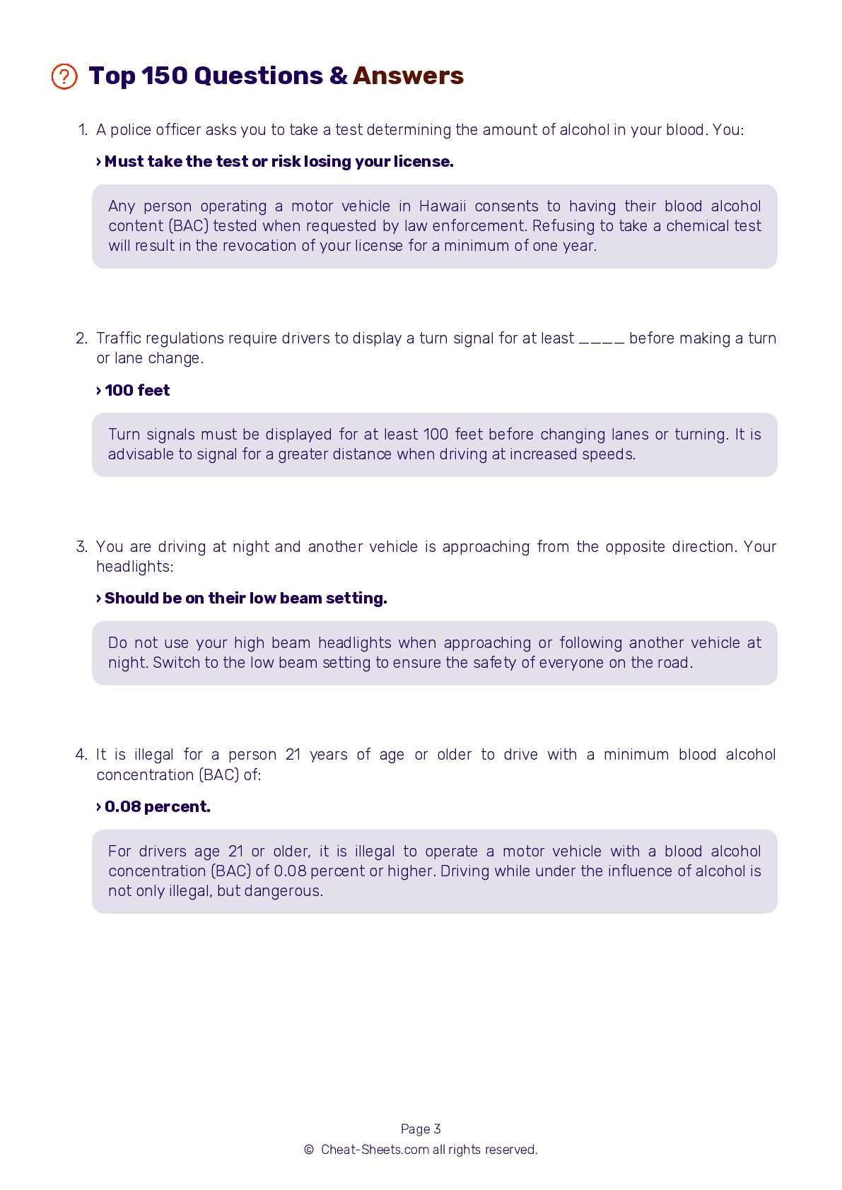 hawaii boat license test answers