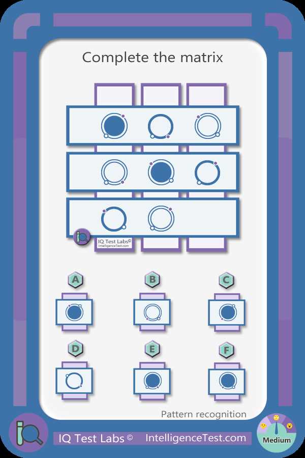 iq test pattern recognition questions and answers