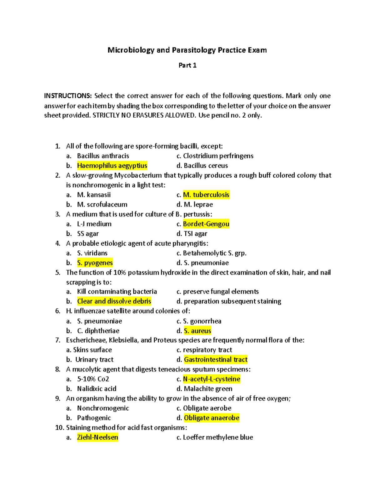 microbiology final exam questions and answers