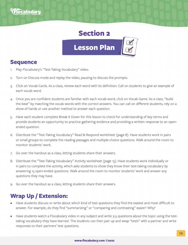 standardized test prep answers