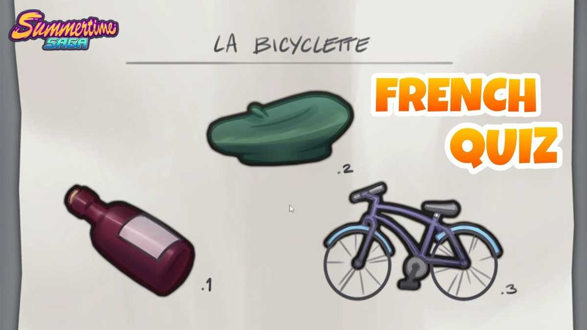 french test answers summertime saga