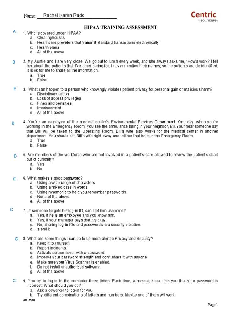 jko hipaa challenge exam answers