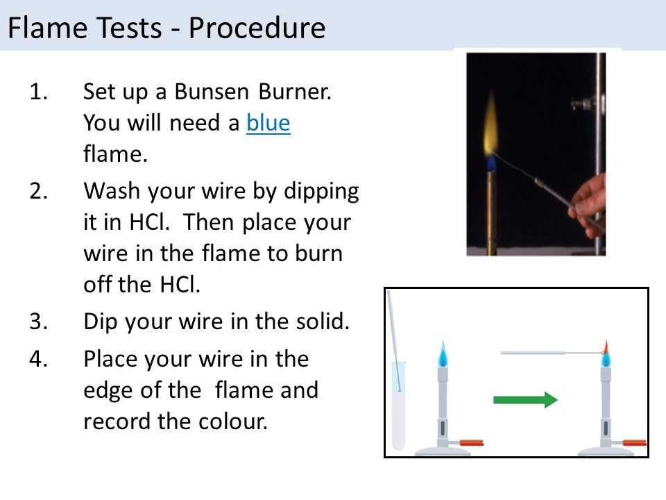 flame test rainbow demonstration answers