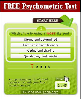free psychometric test questions and answers