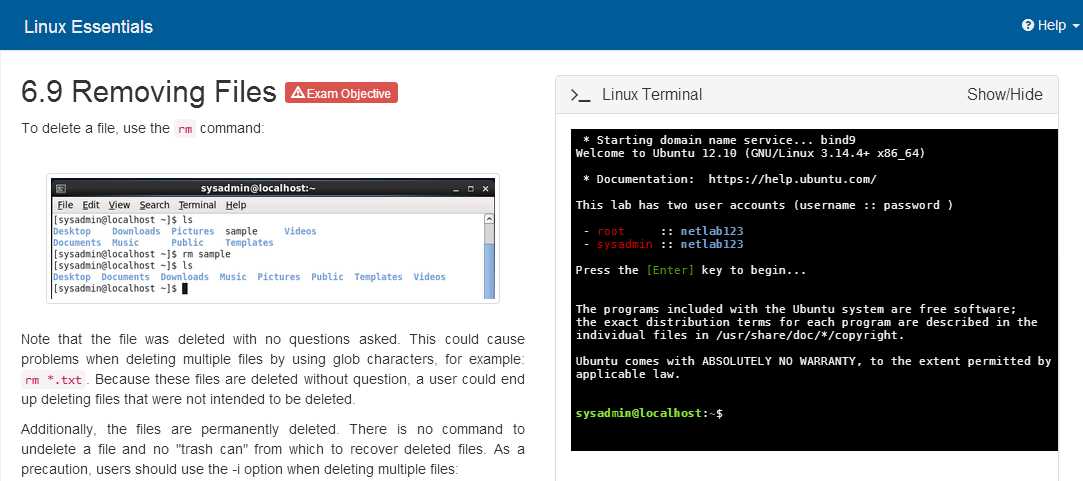 linux chapter 13 exam answers