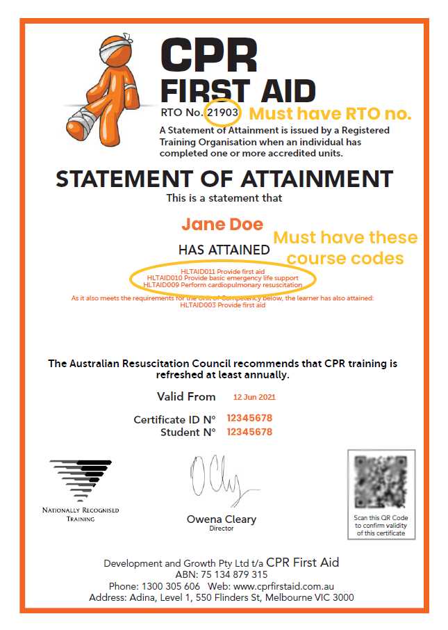 cpr and first aid certification test answers