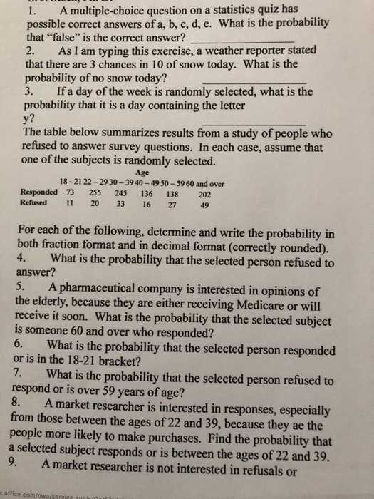 exam statistics questions and answers