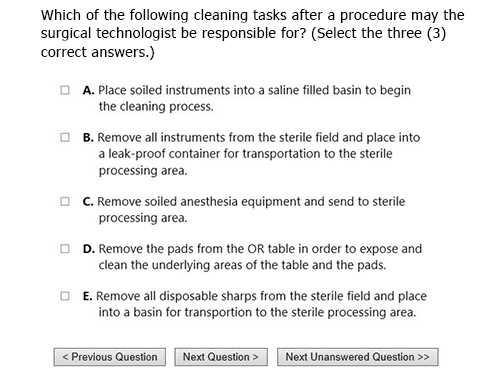 sterile processing technician exam questions and answers