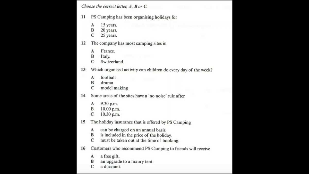 cambridge 7 test 1 listening answers
