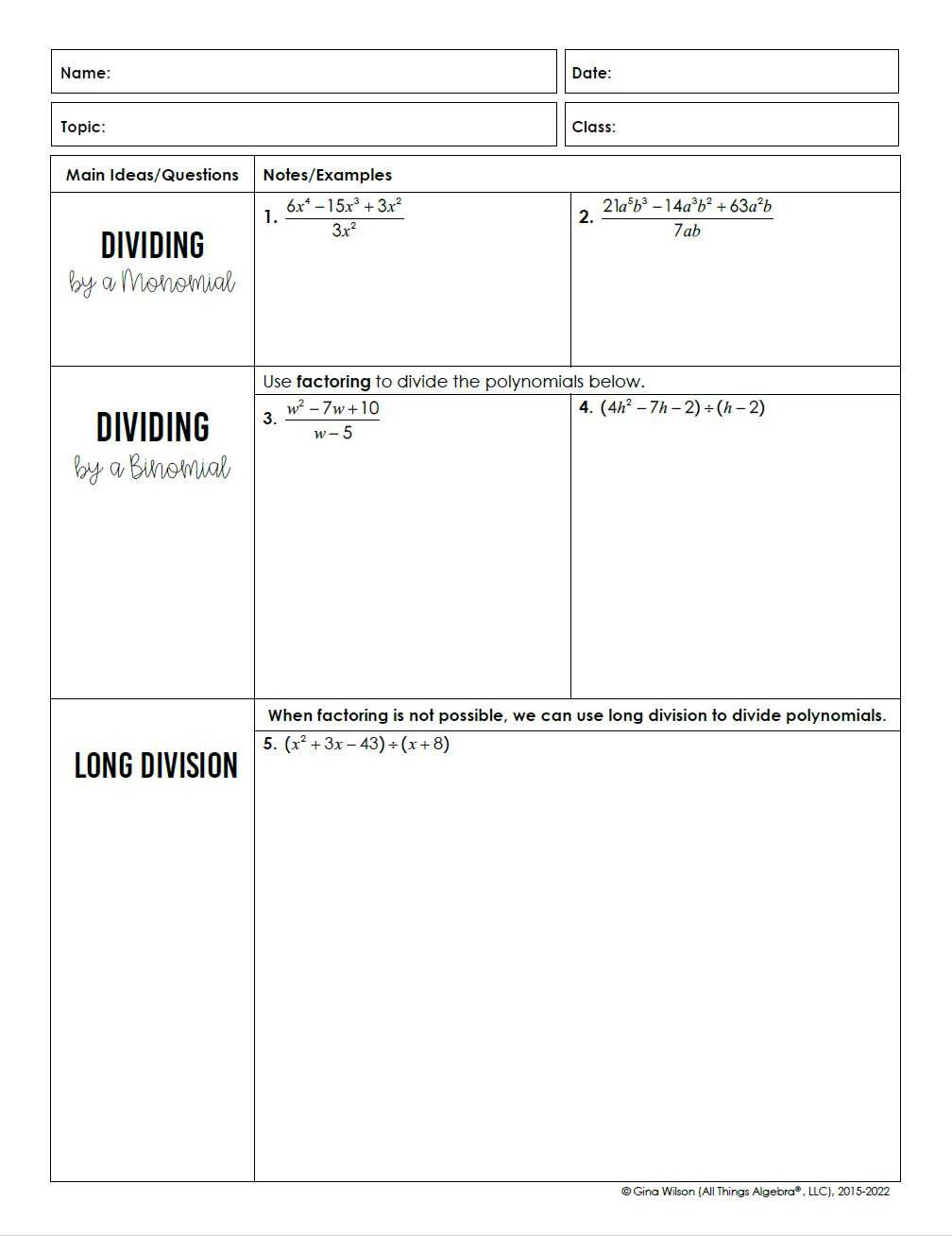 algebra 2 unit 5 test answers