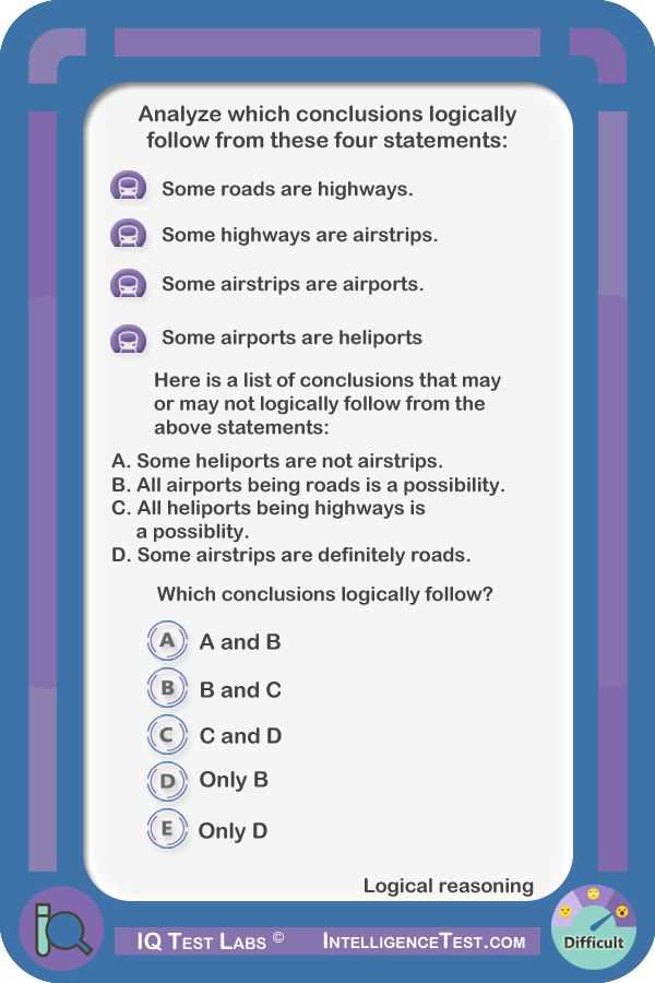 logical thinking test with answers