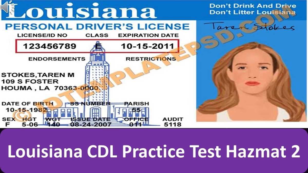 louisiana cdl test questions and answers