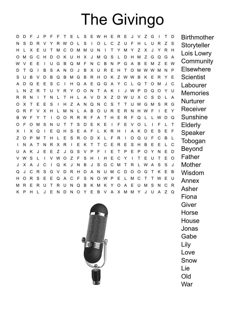the giver final test answer key