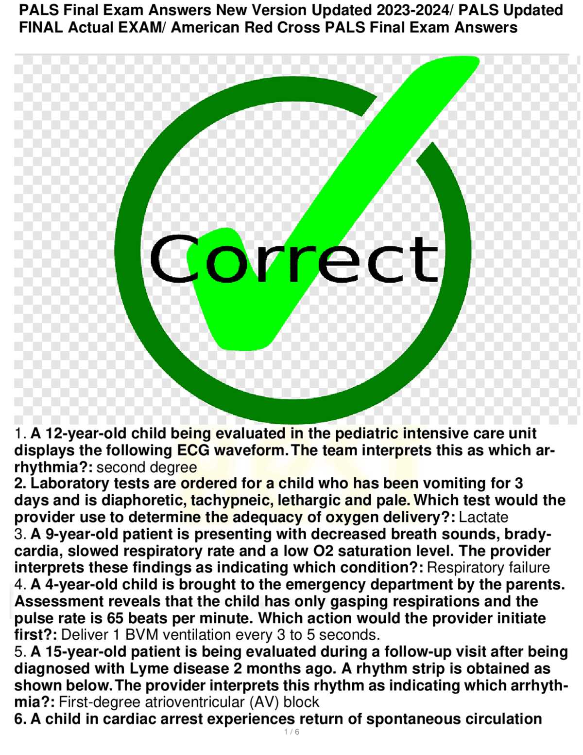 aha pears test answers