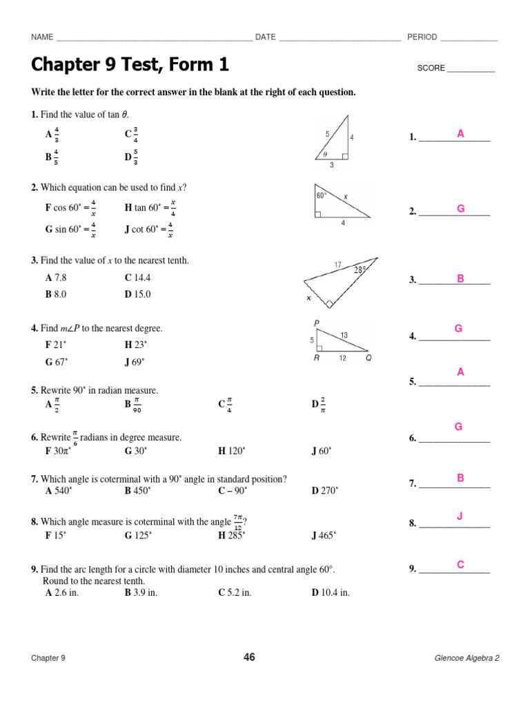 chapter 9 test answers