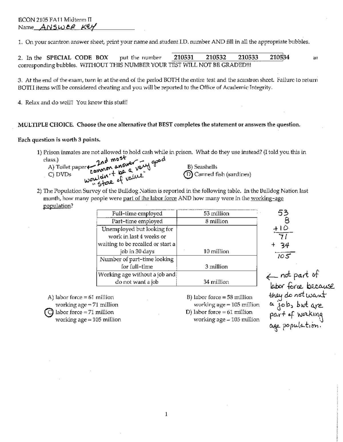 macroeconomics exam 2 answers