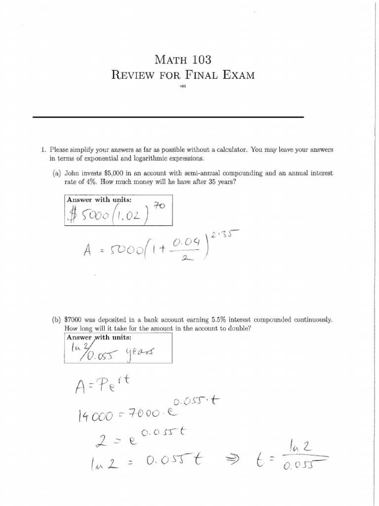 math 103 final exam answers