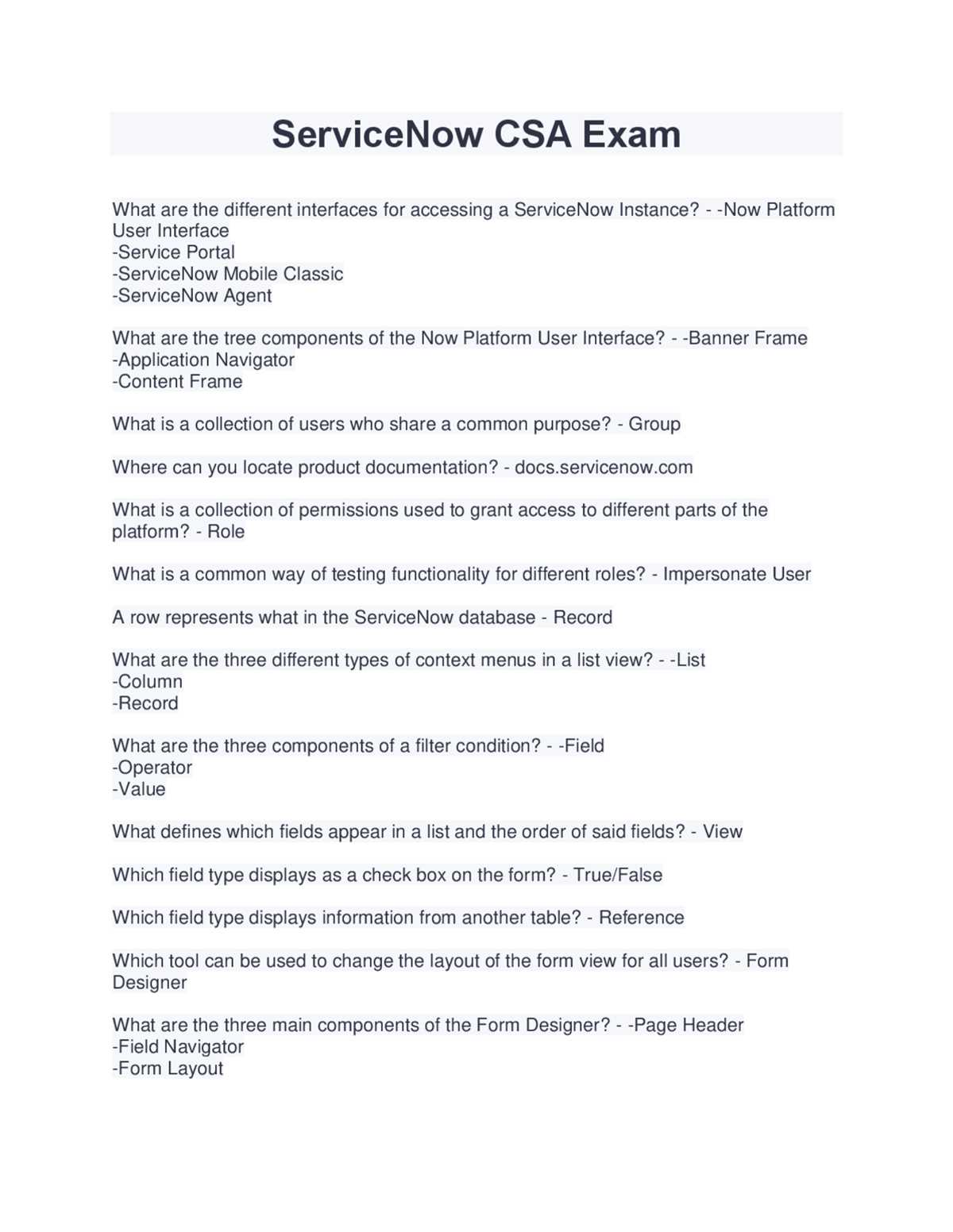 csa test answers