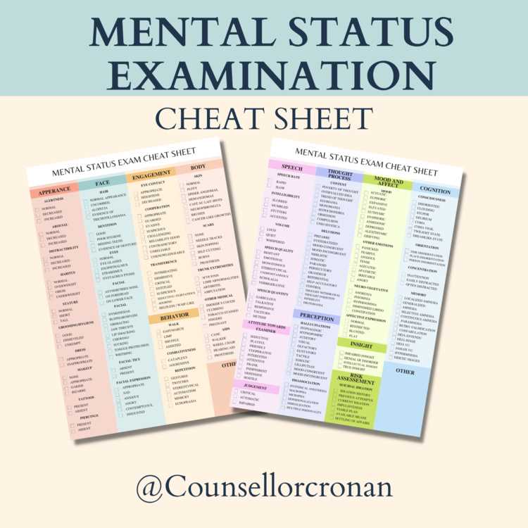 mental status exam answers