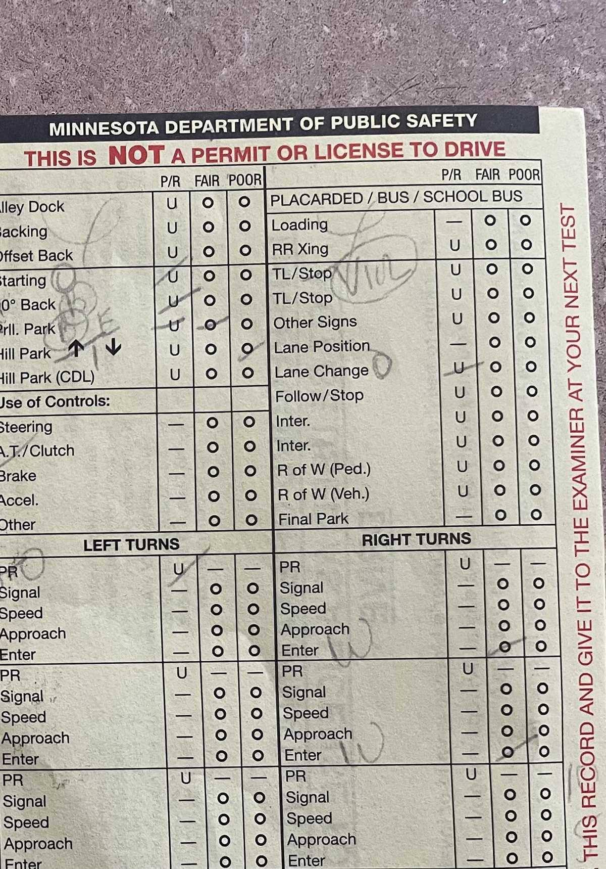 minnesota drivers test answers