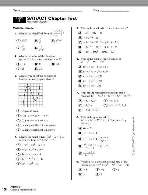 chapter 5 mid chapter test lessons 5 1 through 5 3 answers