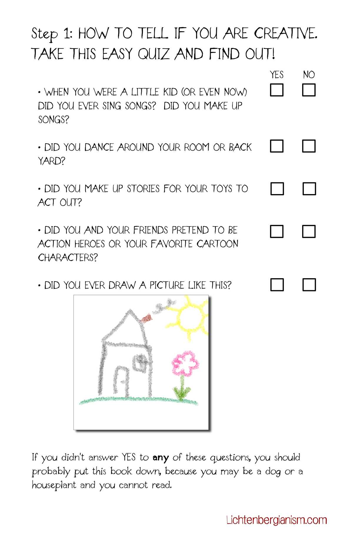 creative answers to test questions