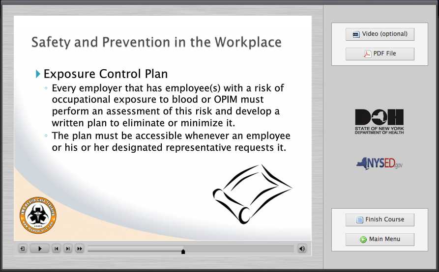 new york state mandated infection control training exam answers