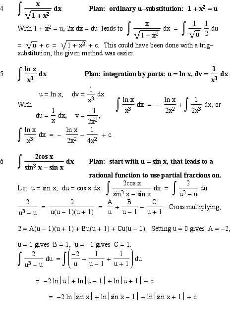 calculus exam answers