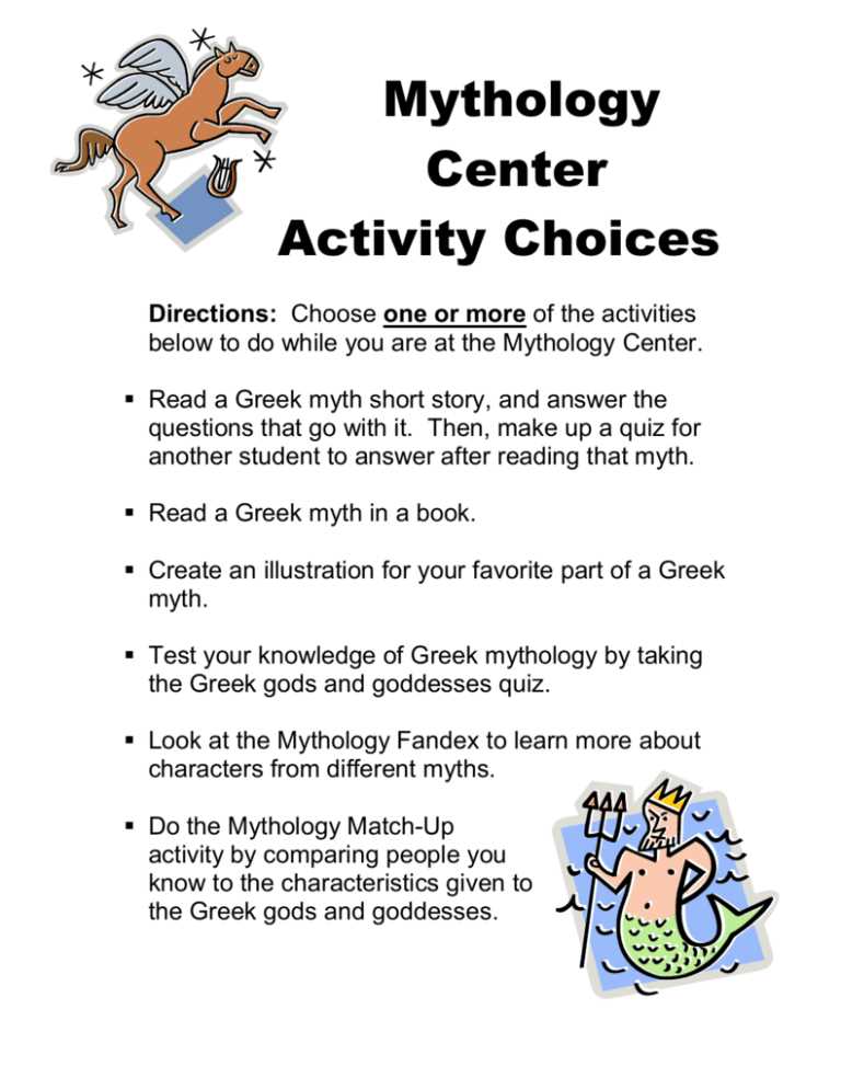 greek mythology test answers greek mythology test answers