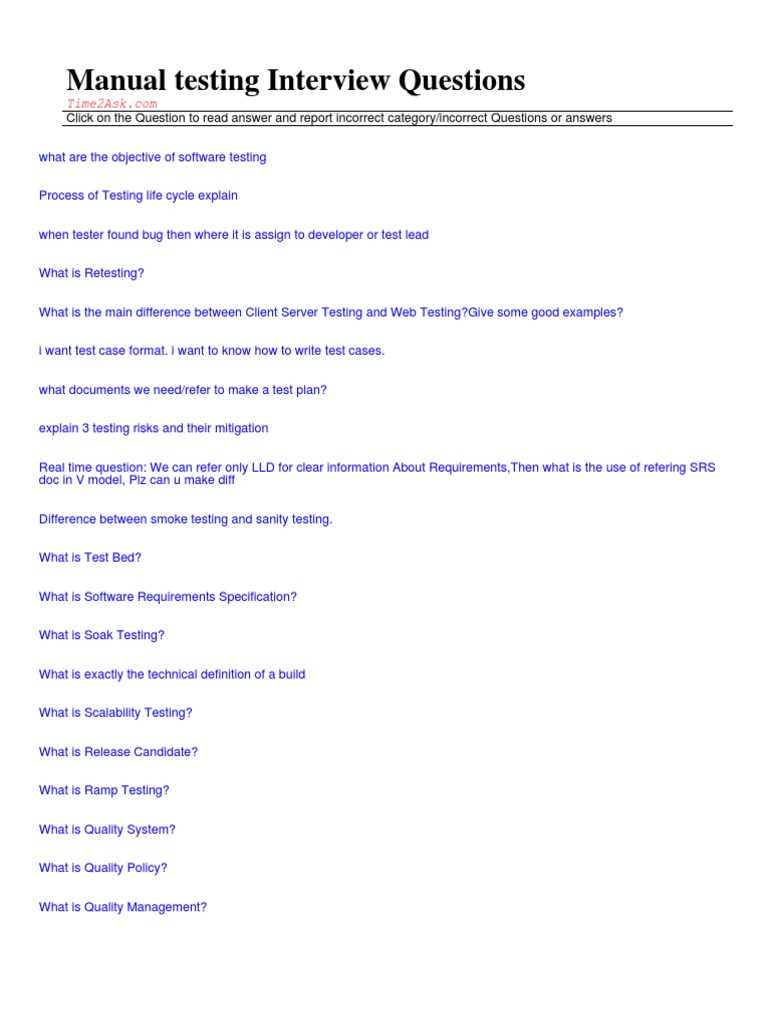 software testing interview questions and answers