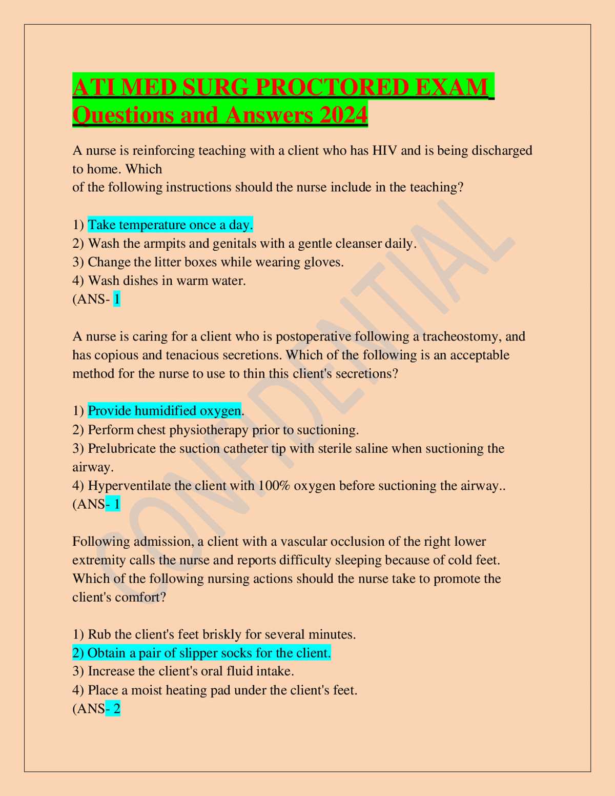 nursing entrance exam questions answers