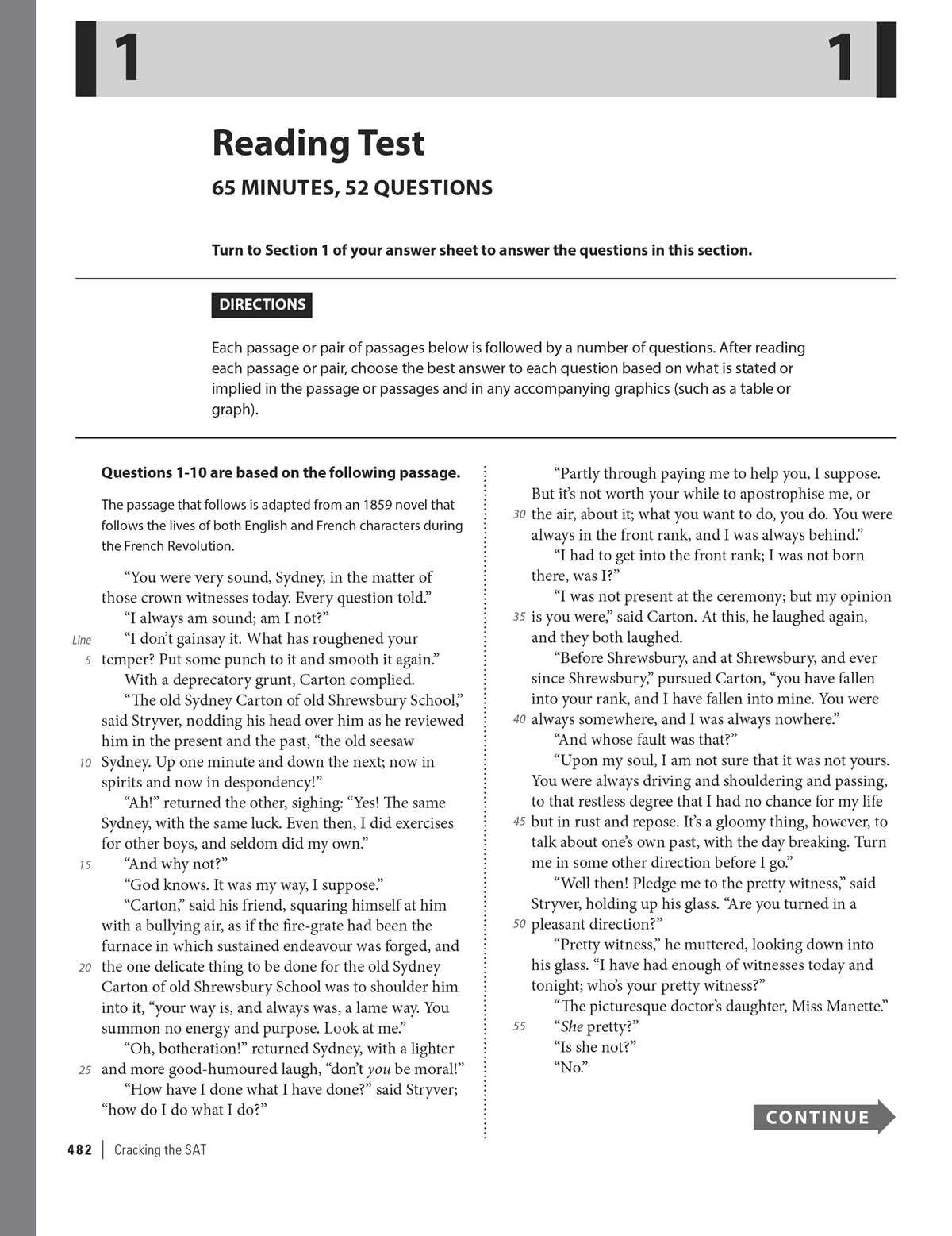 sat practice test number 1 answers