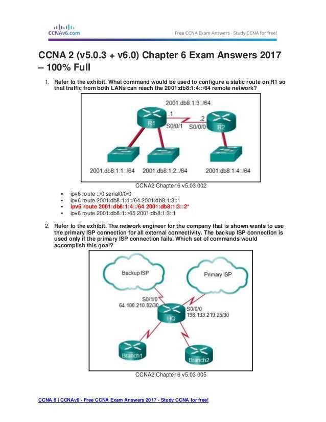 ccna 2 chapter 3 exam answers