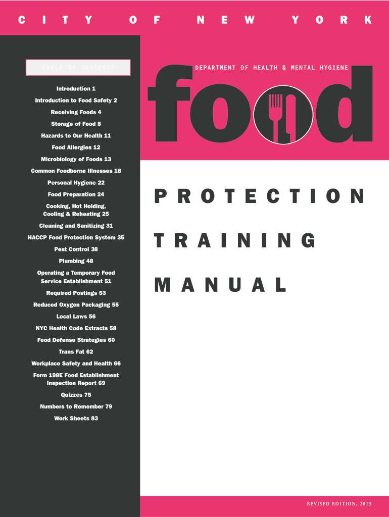 nyc food handlers license test answers