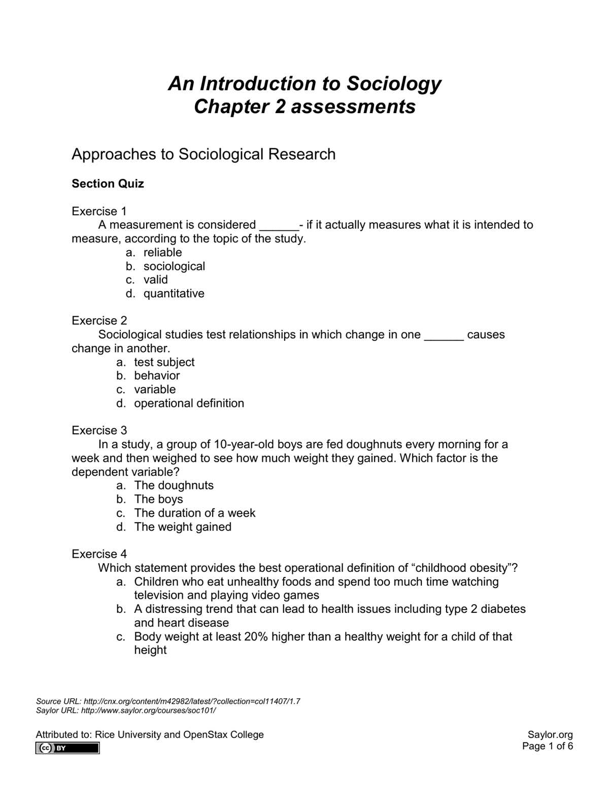 chapter 1 an invitation to sociology test a answer key