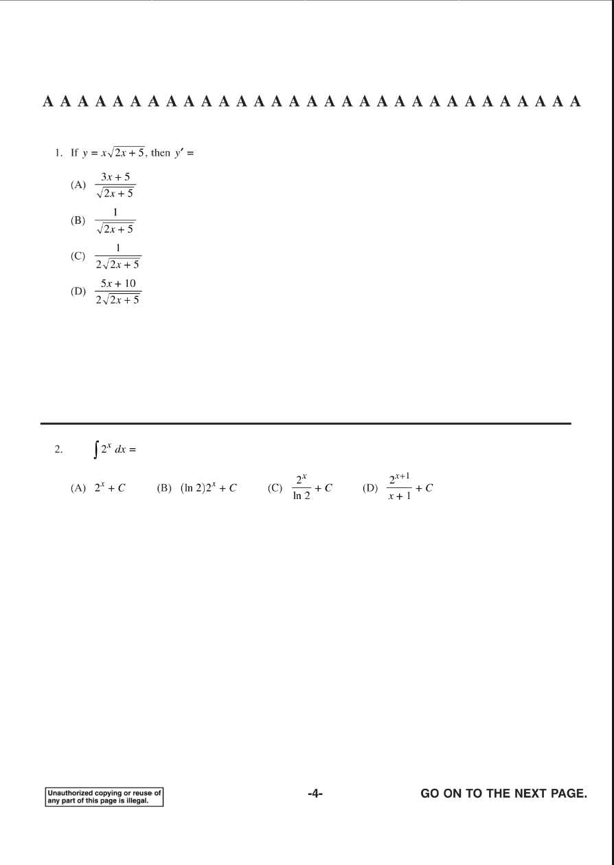 ap calculus bc practice exam answers