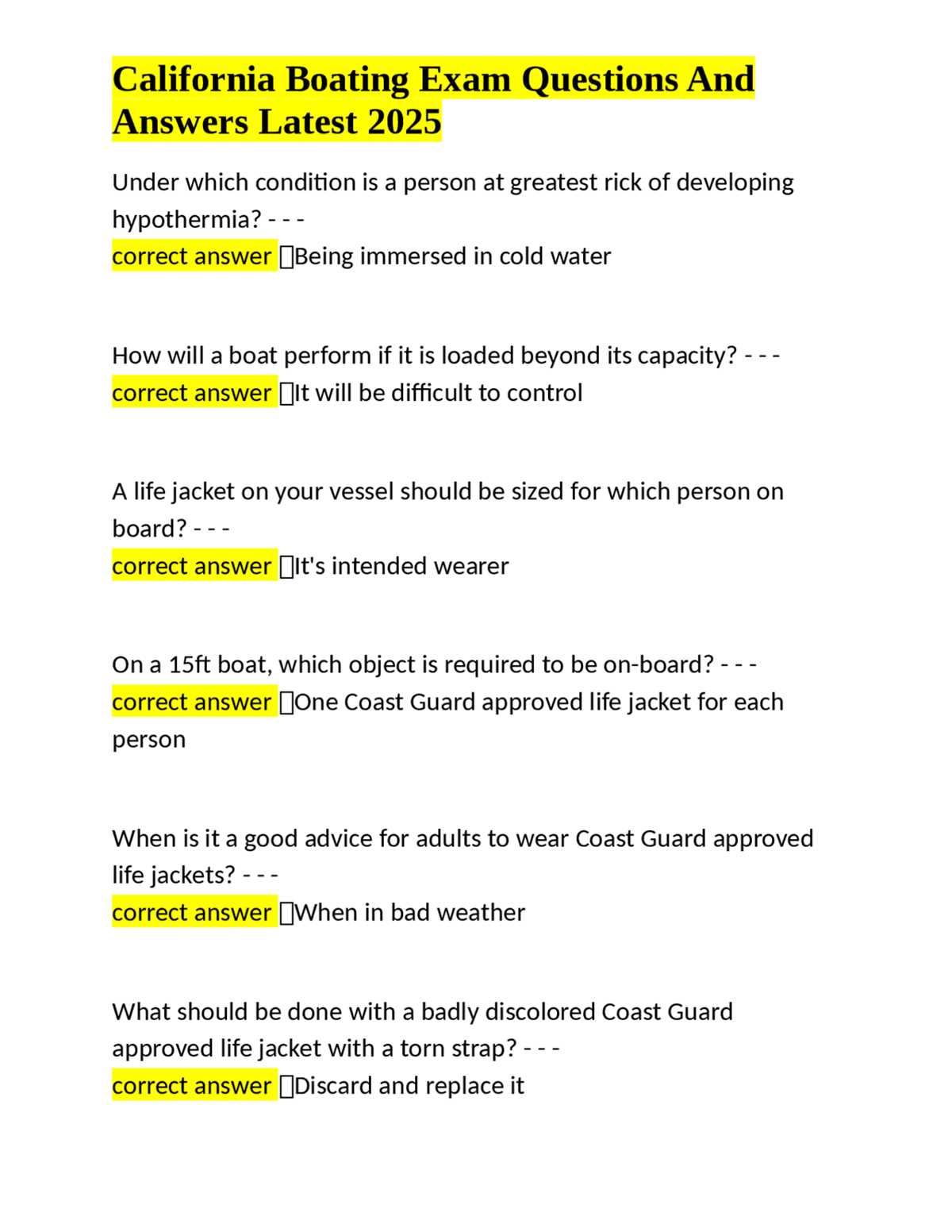va boating license test answers