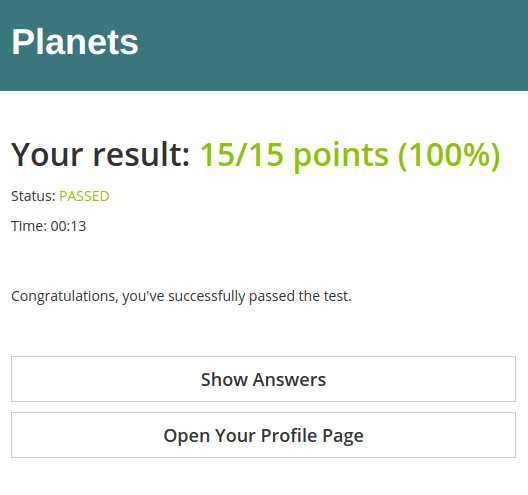 online test quiz with answers