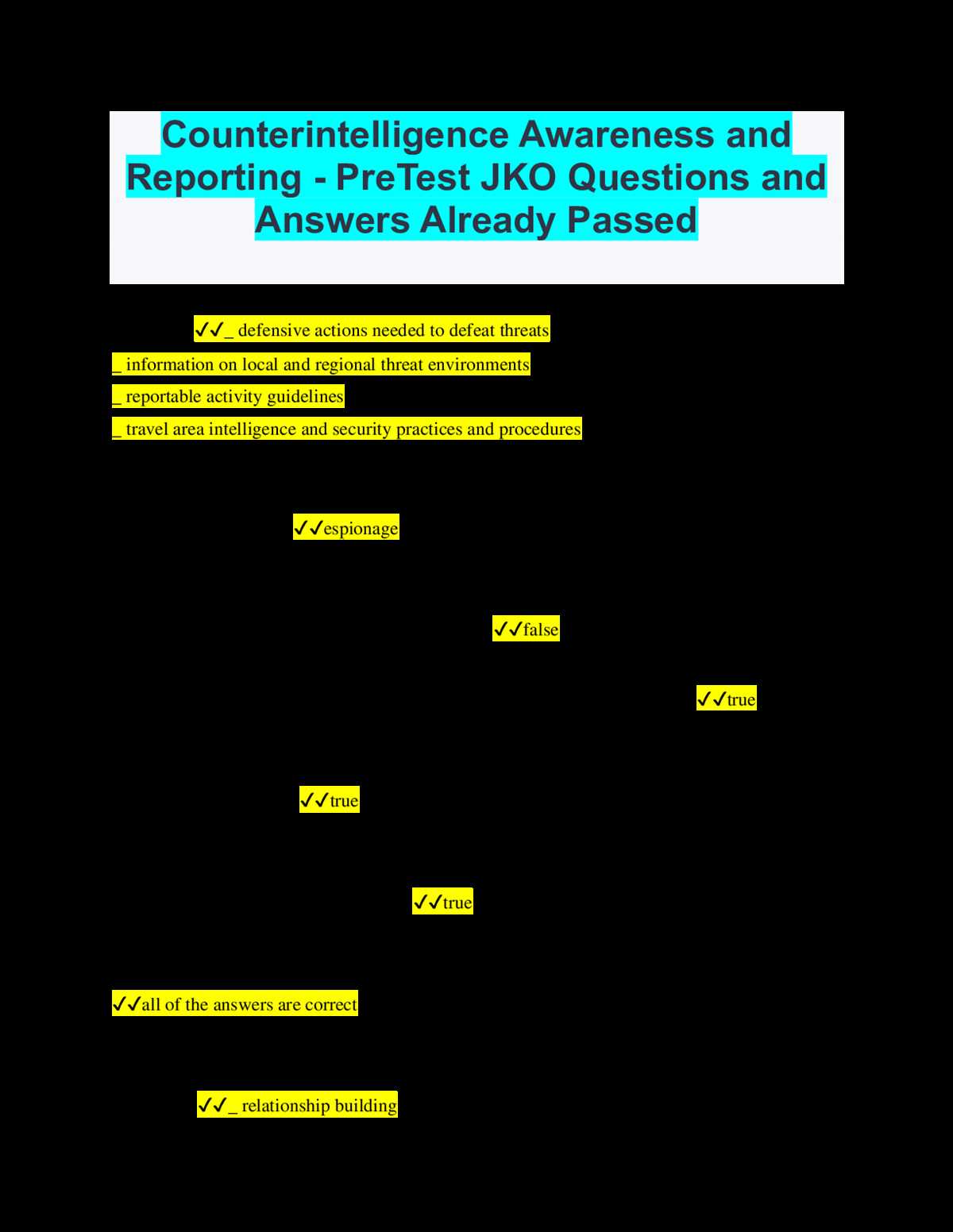 opsec refresher post test answers
