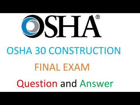 osha 30 online final exam answers