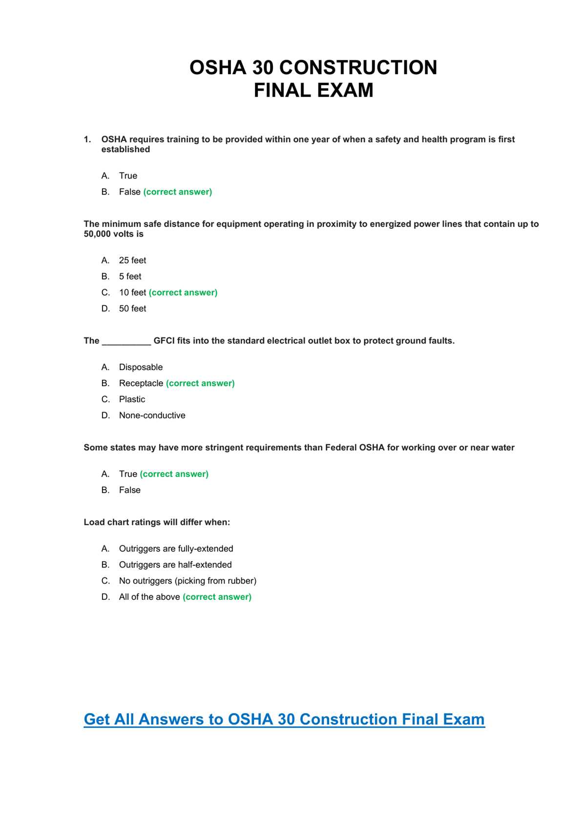 osha basic plus test answers