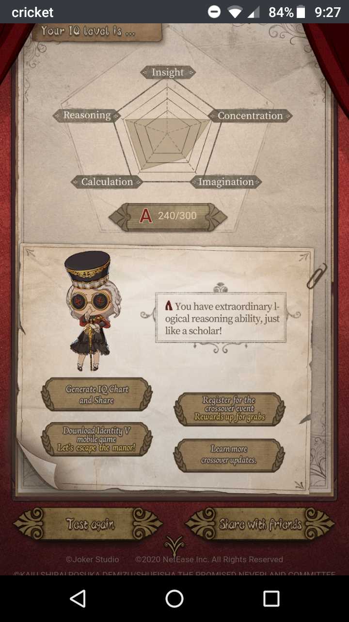 legend of neverland tutor test answers