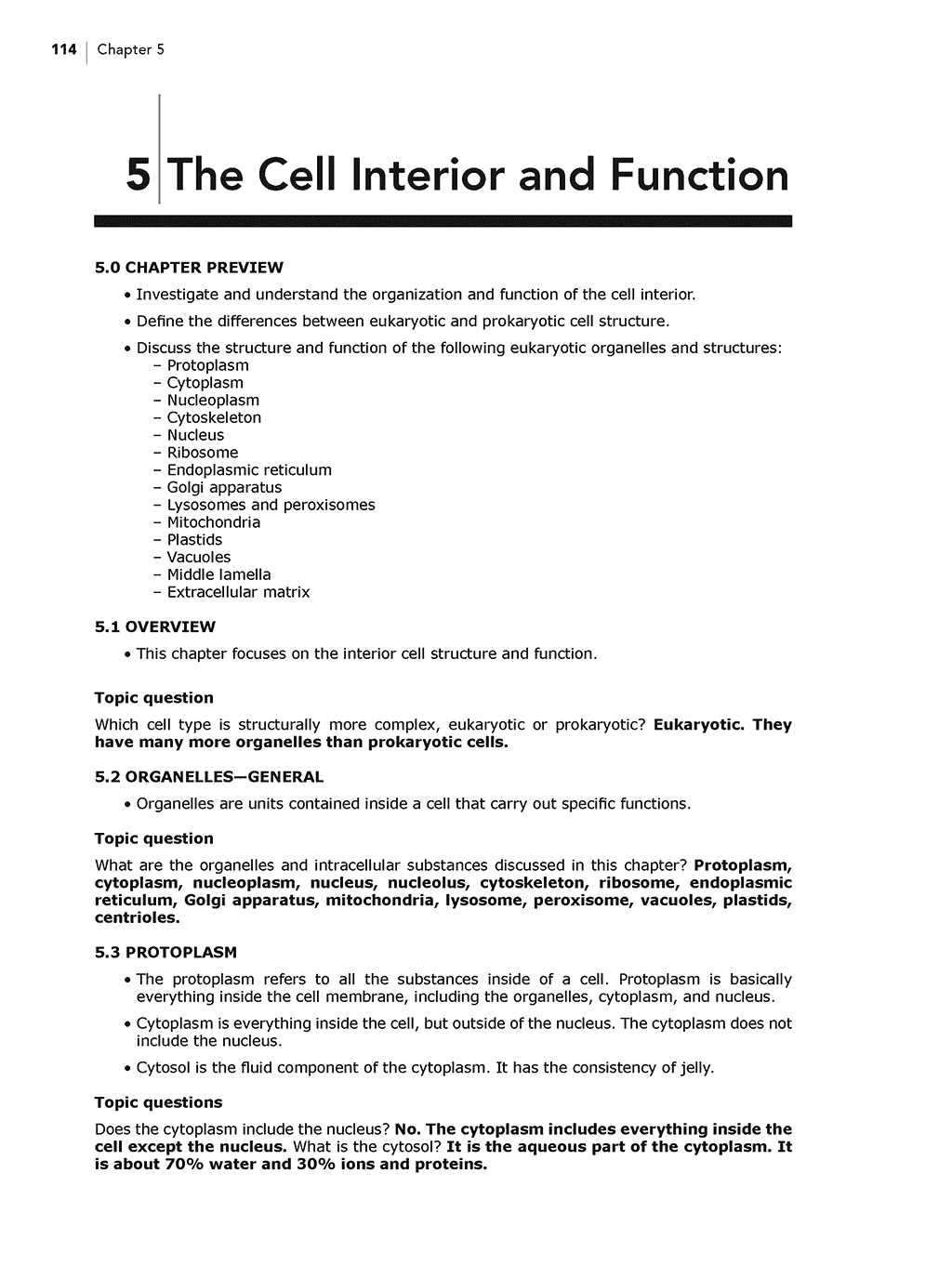 biology chapter 5 test answer key