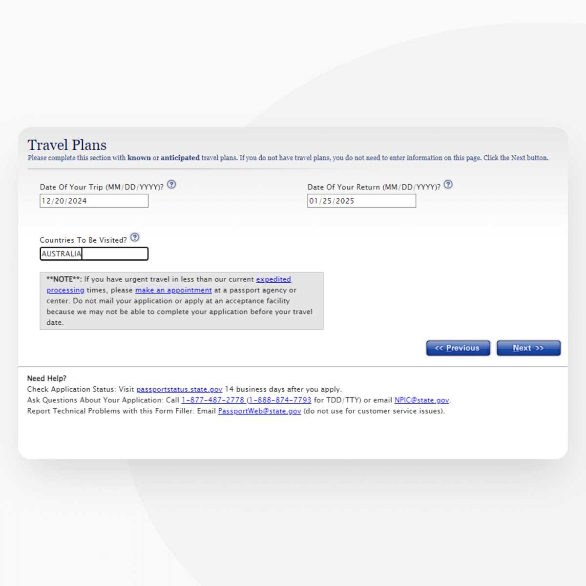 passport acceptance agent application training test answers