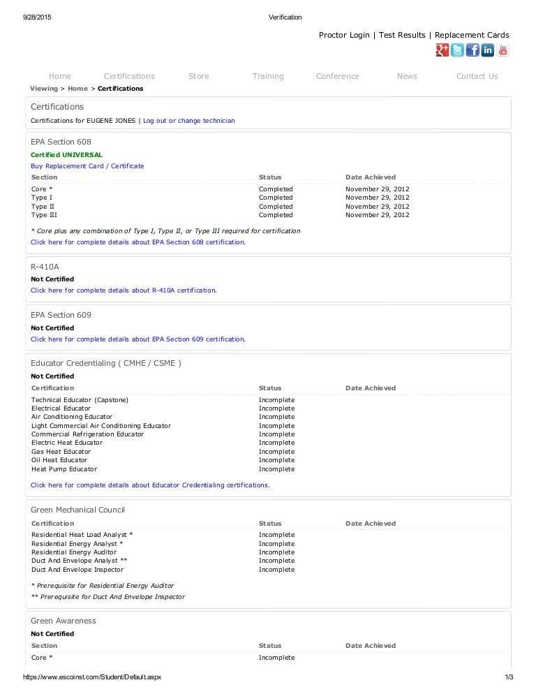 esco institute test answers
